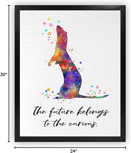 Vista 11 de Dignovel Studios 8 x 10 sin marco hurón doméstico mascota doméstica animal mascota cita inspiradora futuro pertenece a curioso acuarela arte