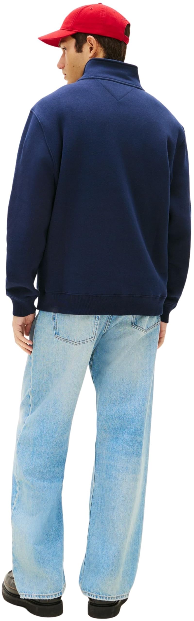 Tommy Jeans TJM Reg Fleece 1/4zip Mock Neck Dm0dm20339 Sudadera con Media Cremallera Hombre (Pack de 1)