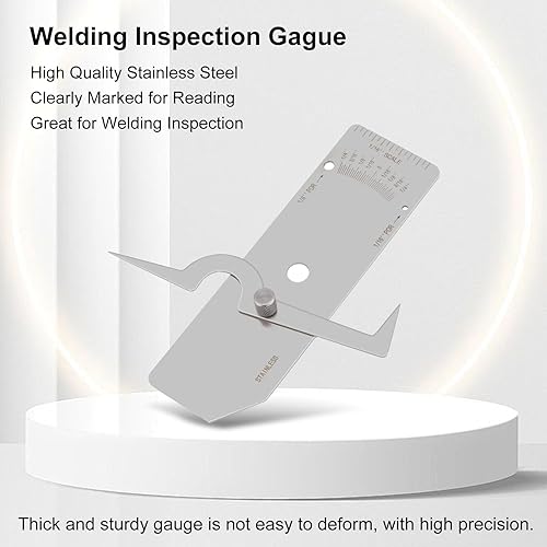 Miniatura 4 de Precisión de acero inoxidable V-WAC Tipo Undercut Single Fillet Weld Profundidad Soldadura Medida Herramientas de inspección (pulgadas)