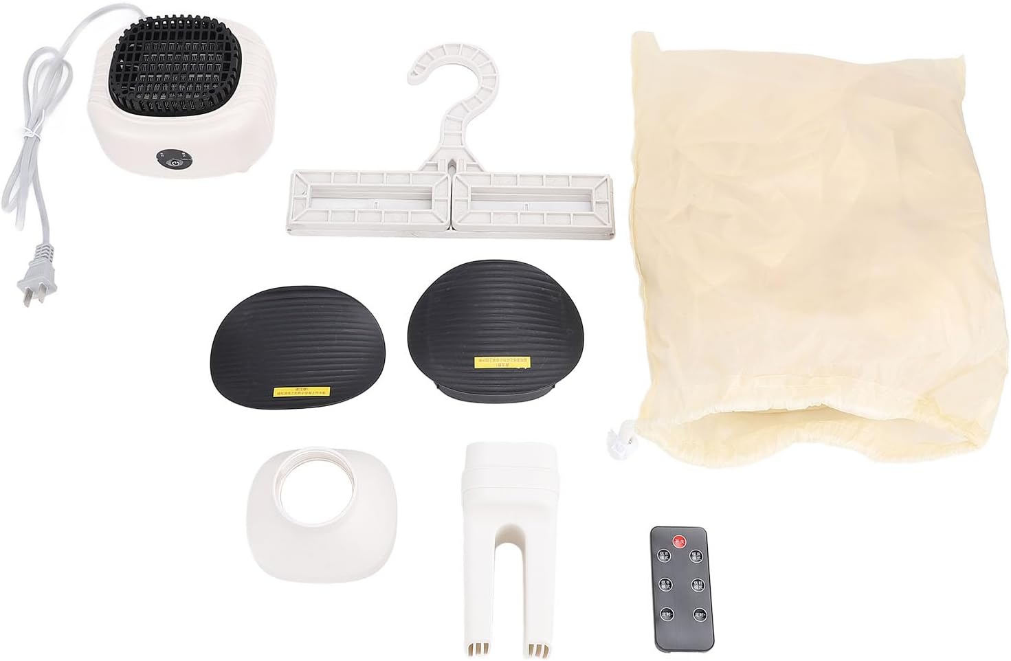 Portable Clothes Dryer | 800W Quick Drying in 15 Minutes | Foldable Dryer for Travel/Home/Apartment | Digital Display, 12H Timer, 6 Accessories