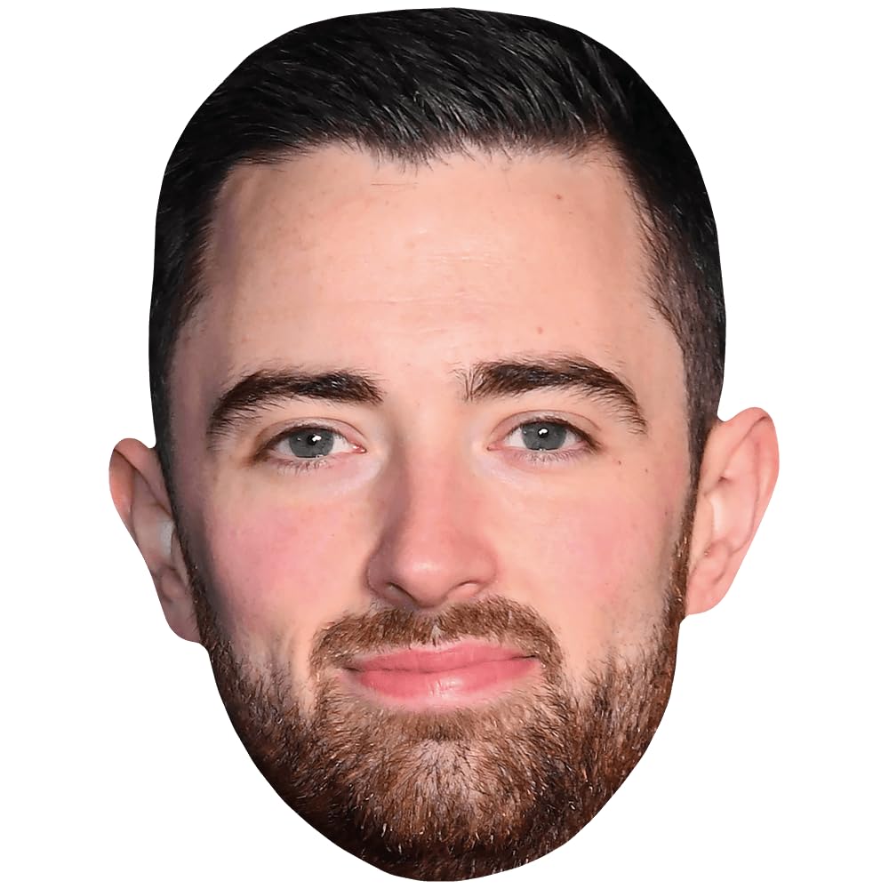 Luke Humphries (Beard) Celebrity Mask, Flat Card Face, Fancy Dress Mask