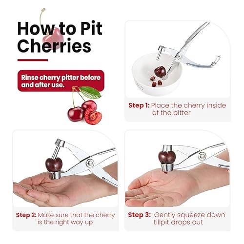 Yeatem JS-1 Cherry Pitter Cherry Picker Easy To Use,Heavy Duty Cherry Tool All Metal Construction thumb #6