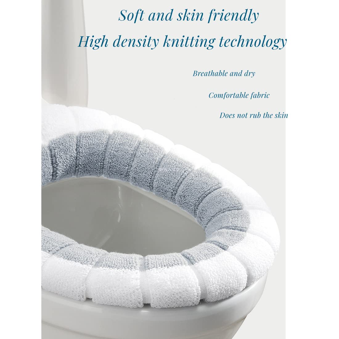 3 Coprisedili WC Antibatterici - Morbidi, Lavabili E Elasticizzati, Bianco - Foto 2