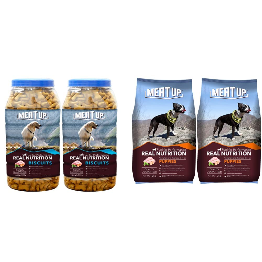 Meat Up Mutton Flavour, Real Chicken Biscuit, Dog Treats -500g Jar (BOGO) and Puppy Dog Food, 1.2 kg (BOGO) (B08GMWKN3Z) Amazon Price History, Amazon Price Tracker