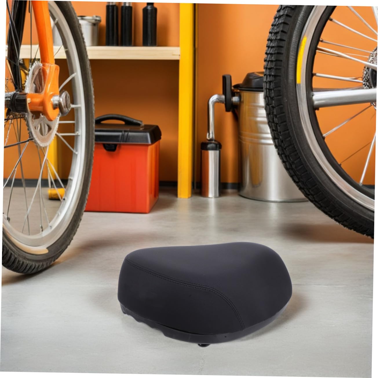 Cuscino per Sedile di Bicicletta Elettrica Imbottito con Ammortizzazione a Molla, Sedile Comodo e Spesso, Adatto per Uso Outdoor e Urbano