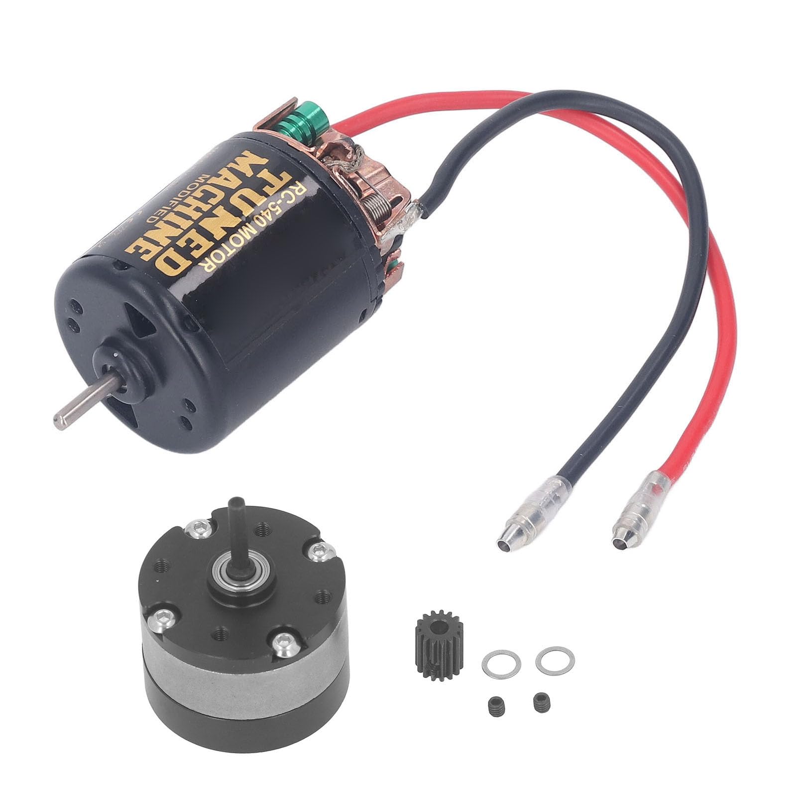 RC-Bürstenmotor, 540-Bürstenmotor, Planetengetriebe, Halterung, Hochreine Kupferwicklung, Hochfester Magnet, Geringer Geräuschpegel, 1/3 Untersetzung, Planetengetriebe, 15 Zähne, (80T)