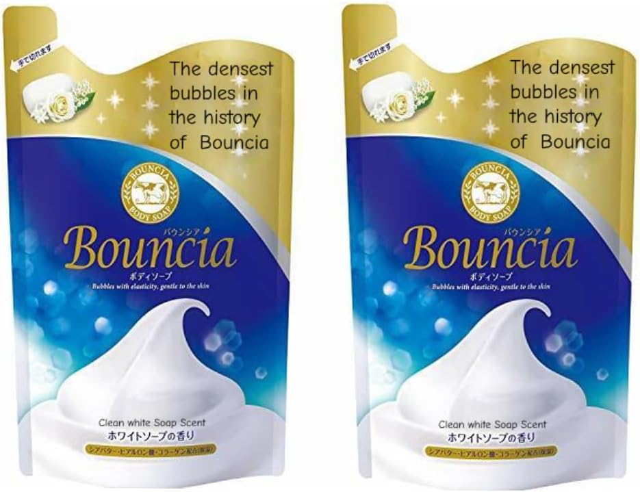 Cow Bouncia Body Wash, White Soap Scent Refill – 360 ml (Pack of 2)