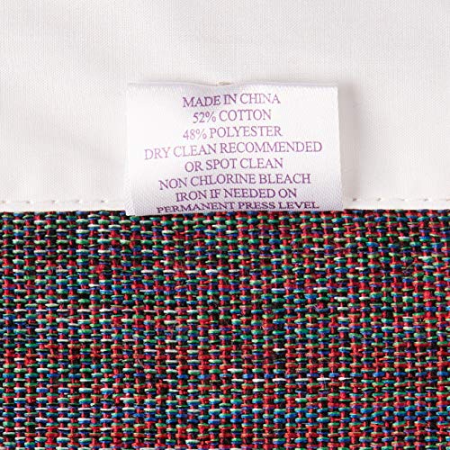 Violet Linen Holiday Seasonal Tapestry Decorative Christmas Poinsettias And Candles Design - 60" X 15" Window Valance #TOP3