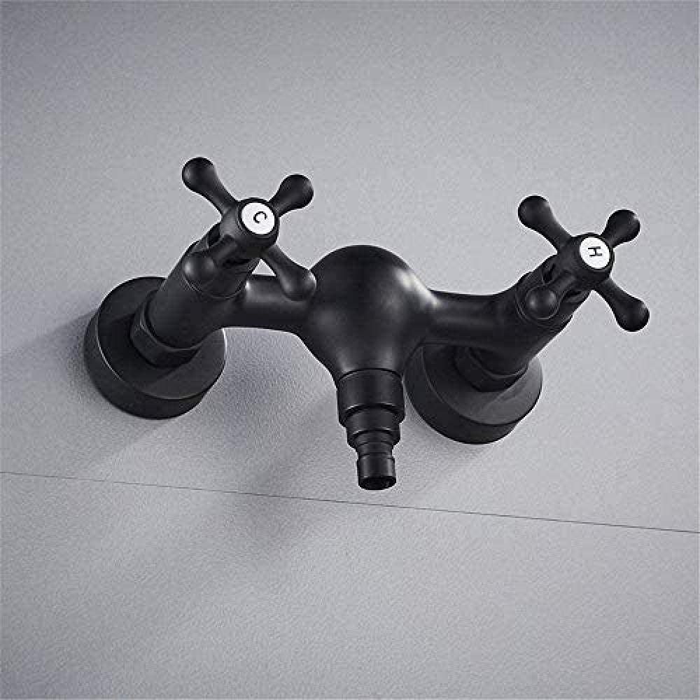 Rubinetto europeo tutto in rame addensante acqua calda e fredda rubinetto della lavatrice a 4 punti miscelatore a parete accessori da bagno rubinetto della piscina mop decorate