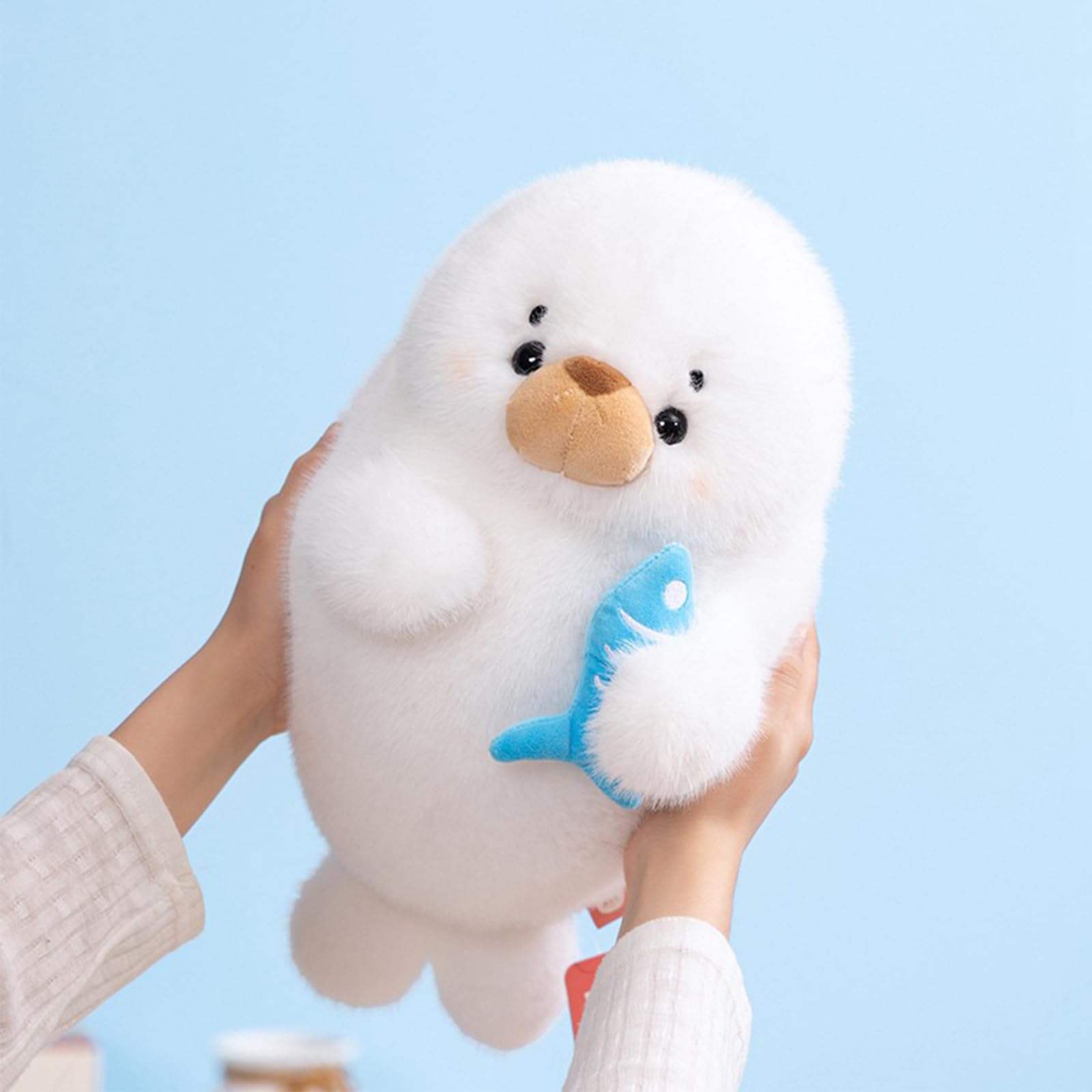 Robben Kuscheltier, 35/45/55cm Plüschtier, Stofftier Plüsch Puppe Plüschtiere, Geschenk für Jungen Mädchen (55CM)