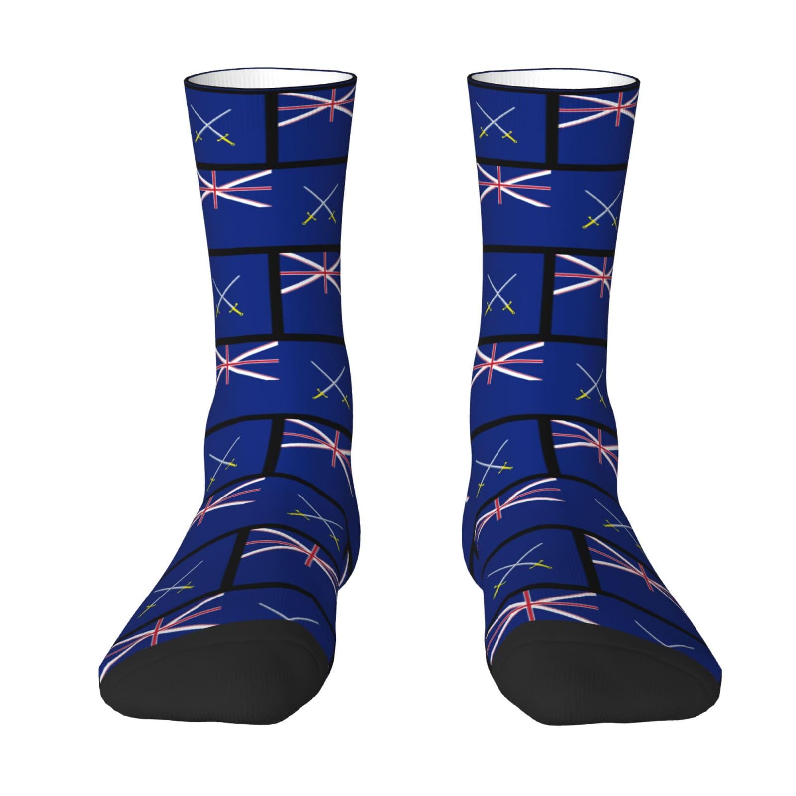 SIYTUAU British Army Ensign01 Socks For Women Men Cushion Athletic Crew Socks Casual Wicking Socks