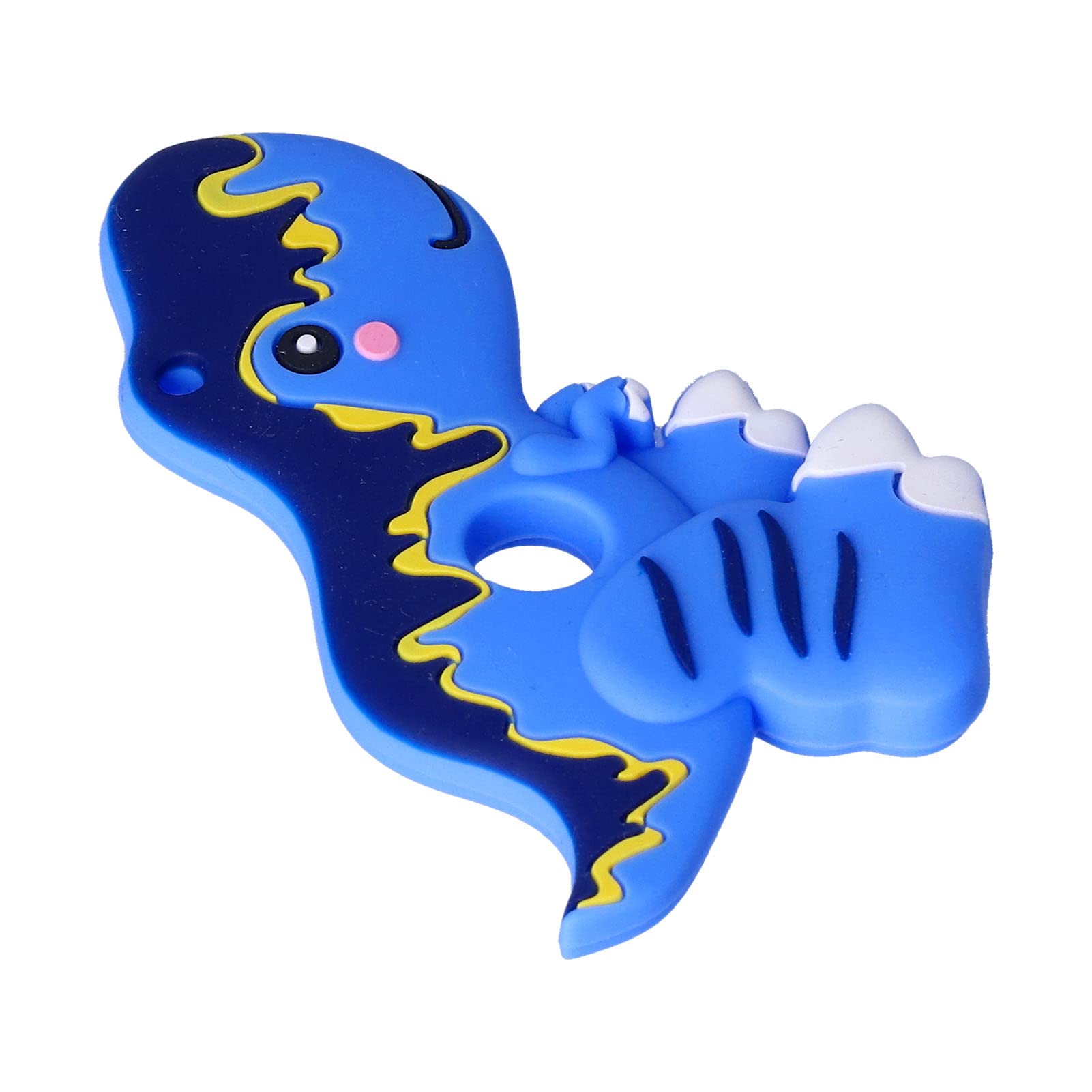 Silicone Baby Teething Toys, Silicone Teether Toys Cute Appearance Elastic Comfortable for Teething Period for Massaging Gums for Teeth Grinding(Sapphire blue)