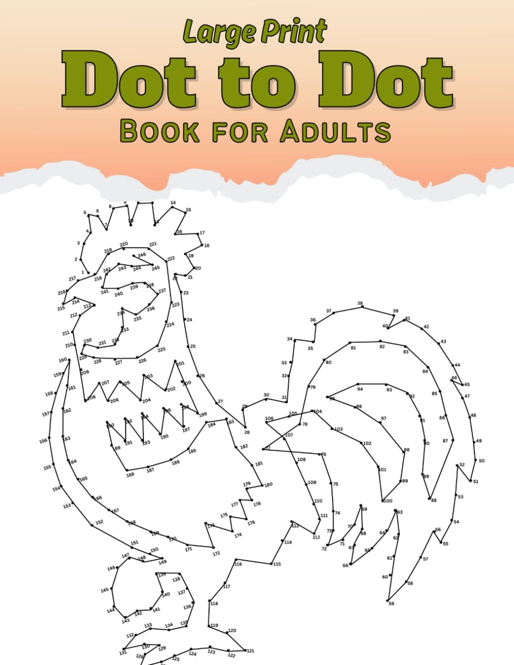 Large Print Dot to Dot Book for Adults: Connect the Dots A Relaxing Collection of Large Print Dot-to-Dot Puzzles for Adults
