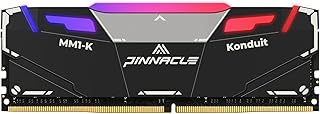 Timetec Pinnacle Konduit RGB 32GB DDR4 3200MHz PC4-25600 CL16-18-18-38 XMP2.0 Overclocking 1.35V Compatible for AMD and Intel Desktop Gaming PC Memory Module RAM - Black