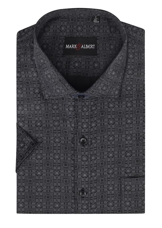 Image of MARK & ALBERT Mens Half Sleeves Printed Shirt