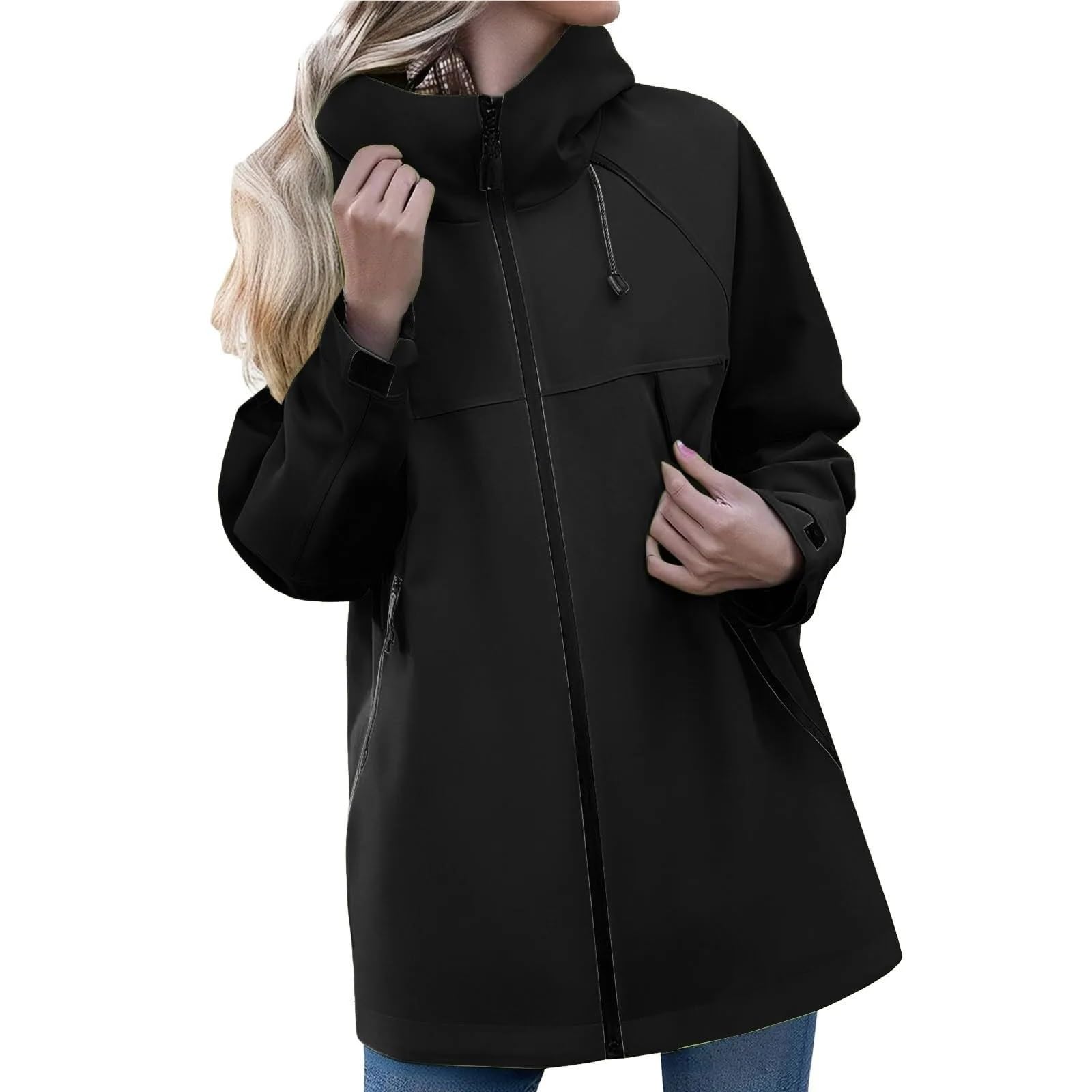 Veste à capuche zippée imperméable et coupe-vent pour le camping - 6