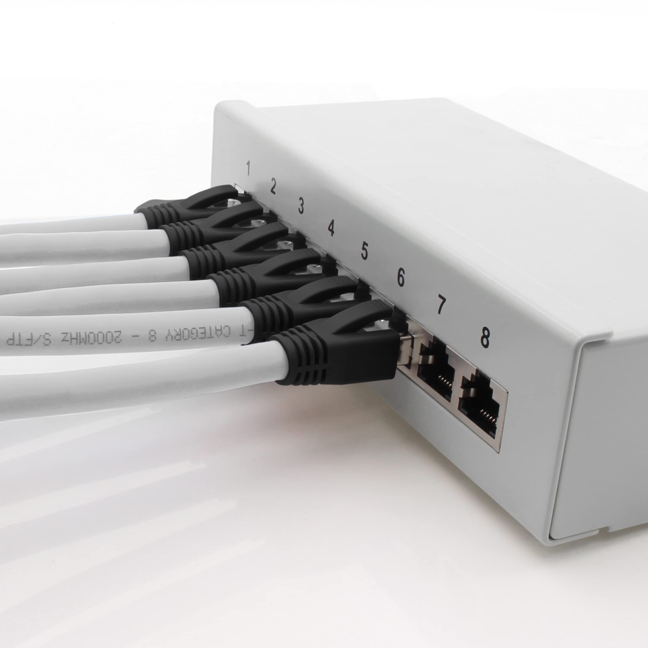 Cable de red Ethernet Cat8, 5 m, 40 Gb S, FTP, LSZH Cat 8, cable de datos Rj45 gris, 5 unidades de 5 m
