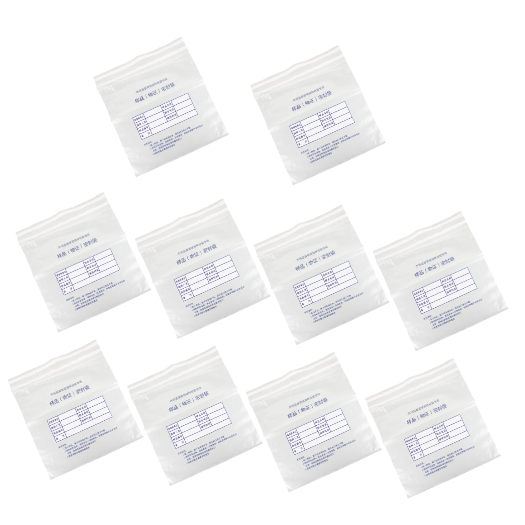 Paquet de Sécurité Plastique Transparent pour Dépôt D'espèces avec Bande Adhésive Inviolable 10pcs pour Protection de Preuves et Usage Bancaire Sécurisé
