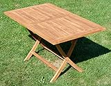 ASS ECHT Teak Holz Klapptisch Holztisch Gartentisch Tisch in verschiedenen Größen - 6