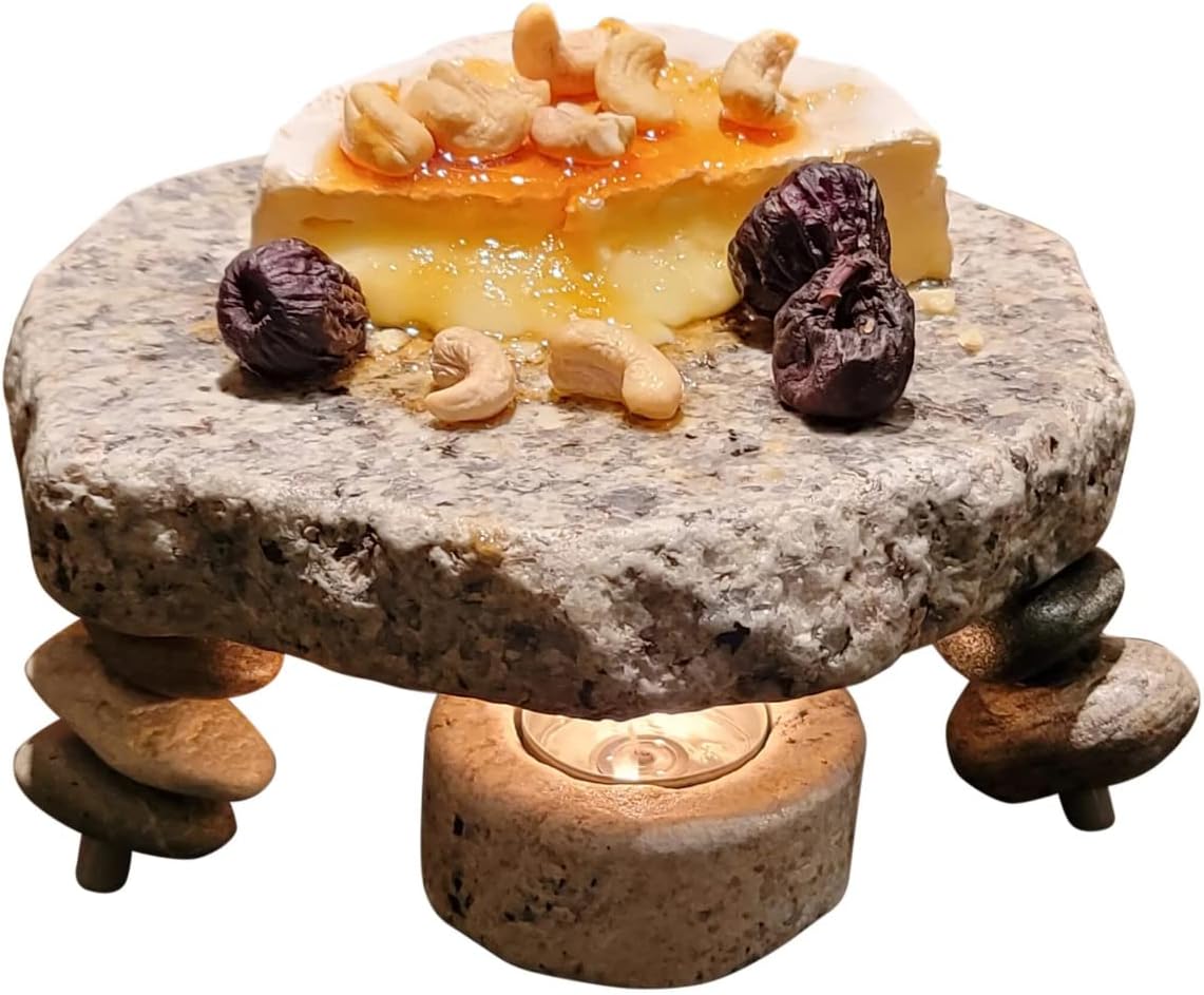 Sea Stones Granite Hot Plate with Tea Light Holder