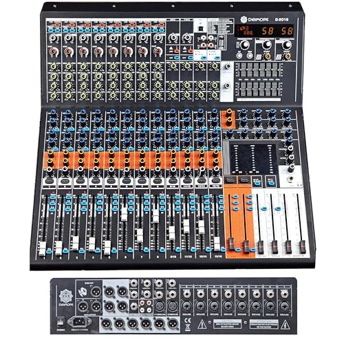 Digimore 16-Channel Audio Mixer | 6 Aux, 4 Groups & 1 Bass XLR Ou...