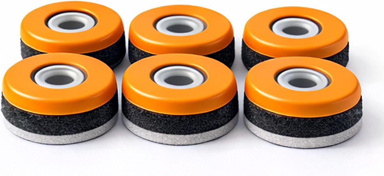 MR. DIY Crafts Screw-On Chair Gliders with PTFE Slides, Furniture Leg Moving Pads for Hardwood Floor and Carpet, 12 Pack (12, Golden, 2.2 x 2.2 cm)