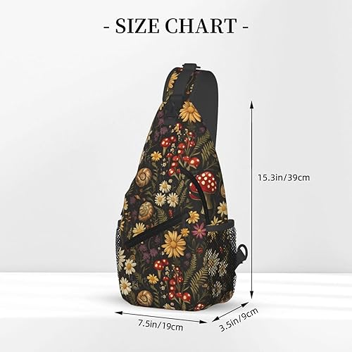 Miniatura 2 de Small Crossbody Bags for Women Men - Vintage Mushroom Plant Print Adjustable Shoulder Bag Fanny Packs Belt Sling Bag Crossbody Purses Backpack for