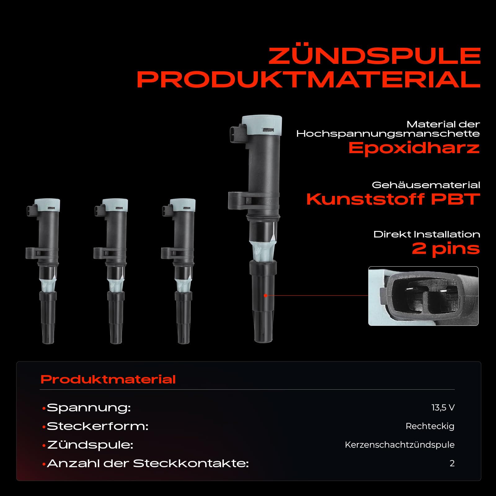 Frankberg 4x Zündspule + 4x Zündkerze 7700107177 | Kompatibel mit M.e.g.a.n.e I Klasseic LA0/1, Grand Scénic III JZ0/1, Thalia II LU, M.e.g.a.n.e I Coach DA0/1