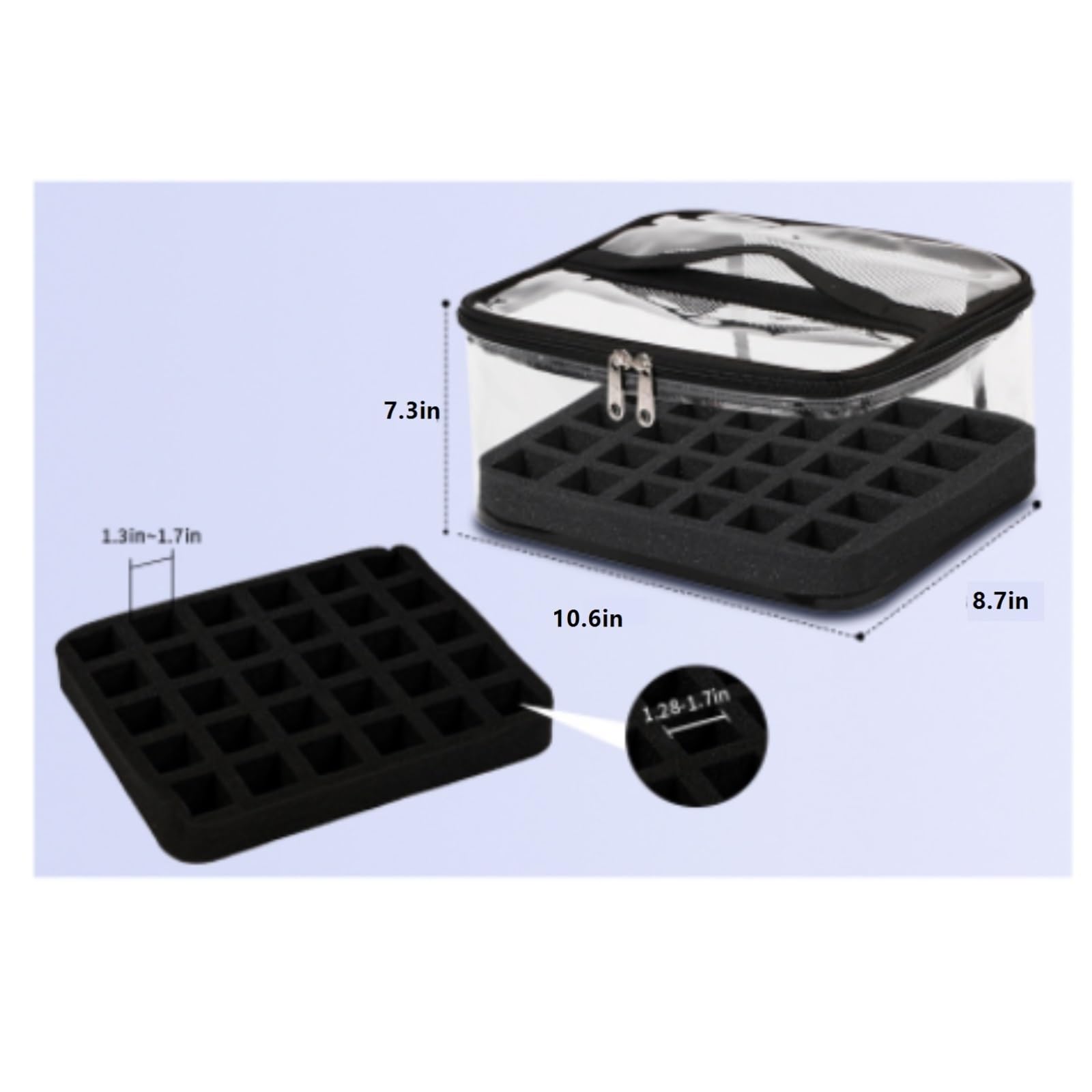 Porta Smalti Scatola Porta Smalto for Unghie, Borsa da Viaggio for Manicure E Accessori Valigetta Custodia(Black)