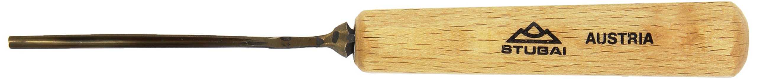 Stubai 524002 Dłuto do rzeźbienia w drewnie typ 40 z drewnianym uchwytem, złoty/beżowy, 2 mm