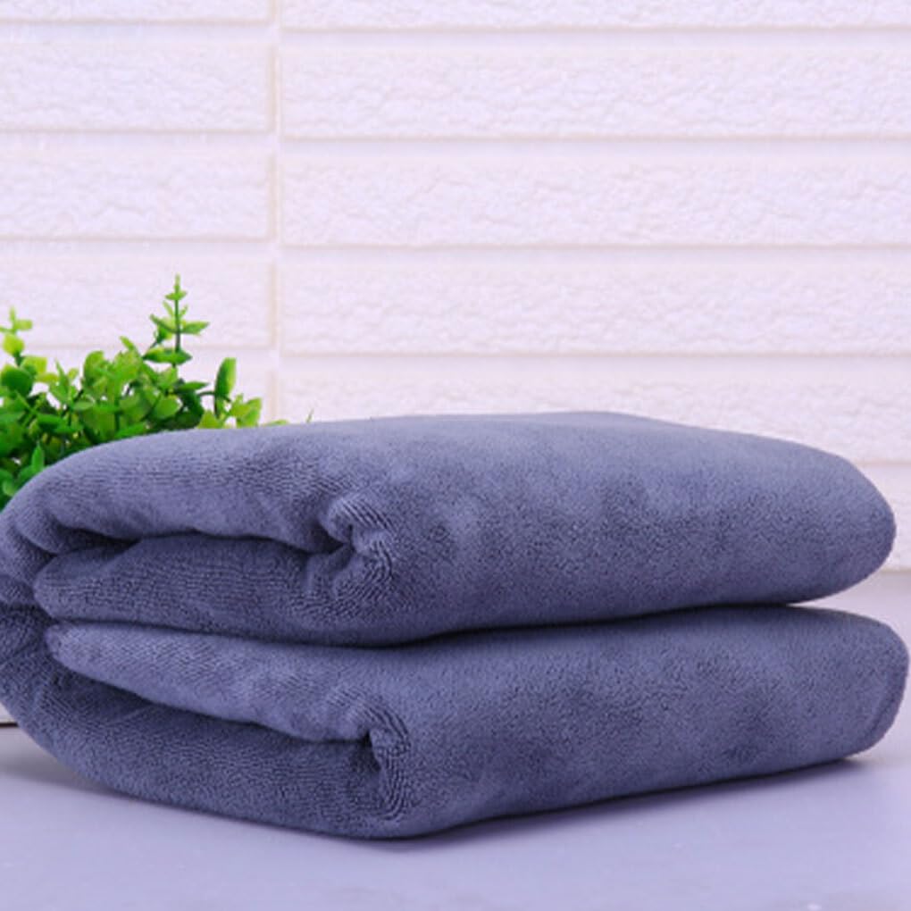 Ailan Asciugamano da Bagno in Microfibra Telo da Bagno in Velluto a Doppia Faccia Spa Sudore Fumante Fitness Asciugamano Morbido Bagno Sauna Palestra, Grigio, 70 * 140/Spessore