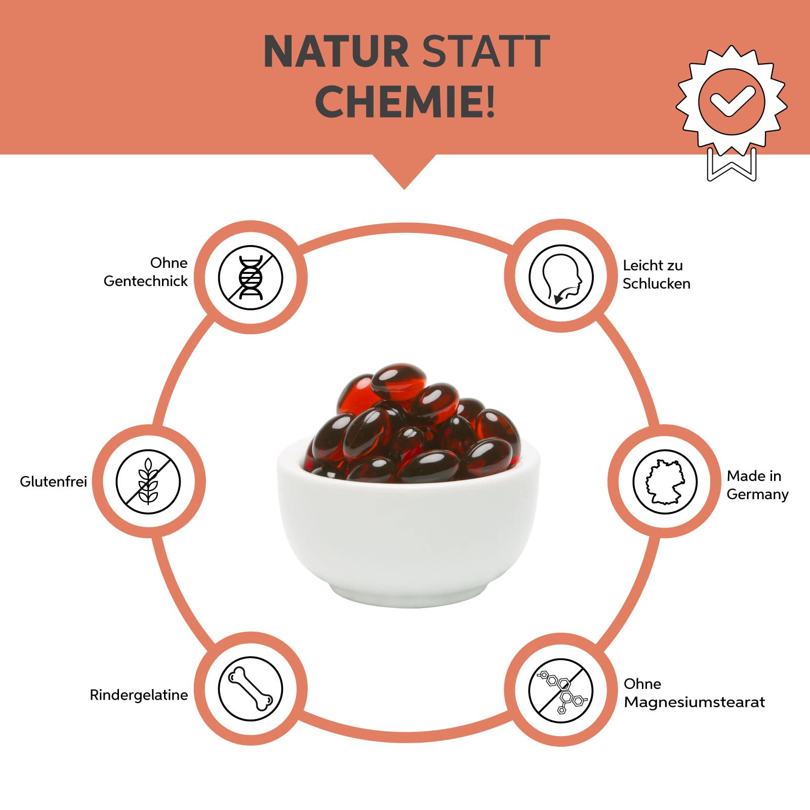 Huile de Krill à haute dose 1000 gélules Riche en Astaxanthine et Oméga 3 - Neutre en odeur et en goût - Sans rots