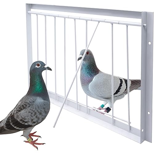 15.7in/40cm Pigeon Cage Door One Way Entrance Door Bird T-Trap Birdcage Iron Wire Trap Door for Racing Pigeon Bird Cage Breeding Supply, 15.7in (40cm)