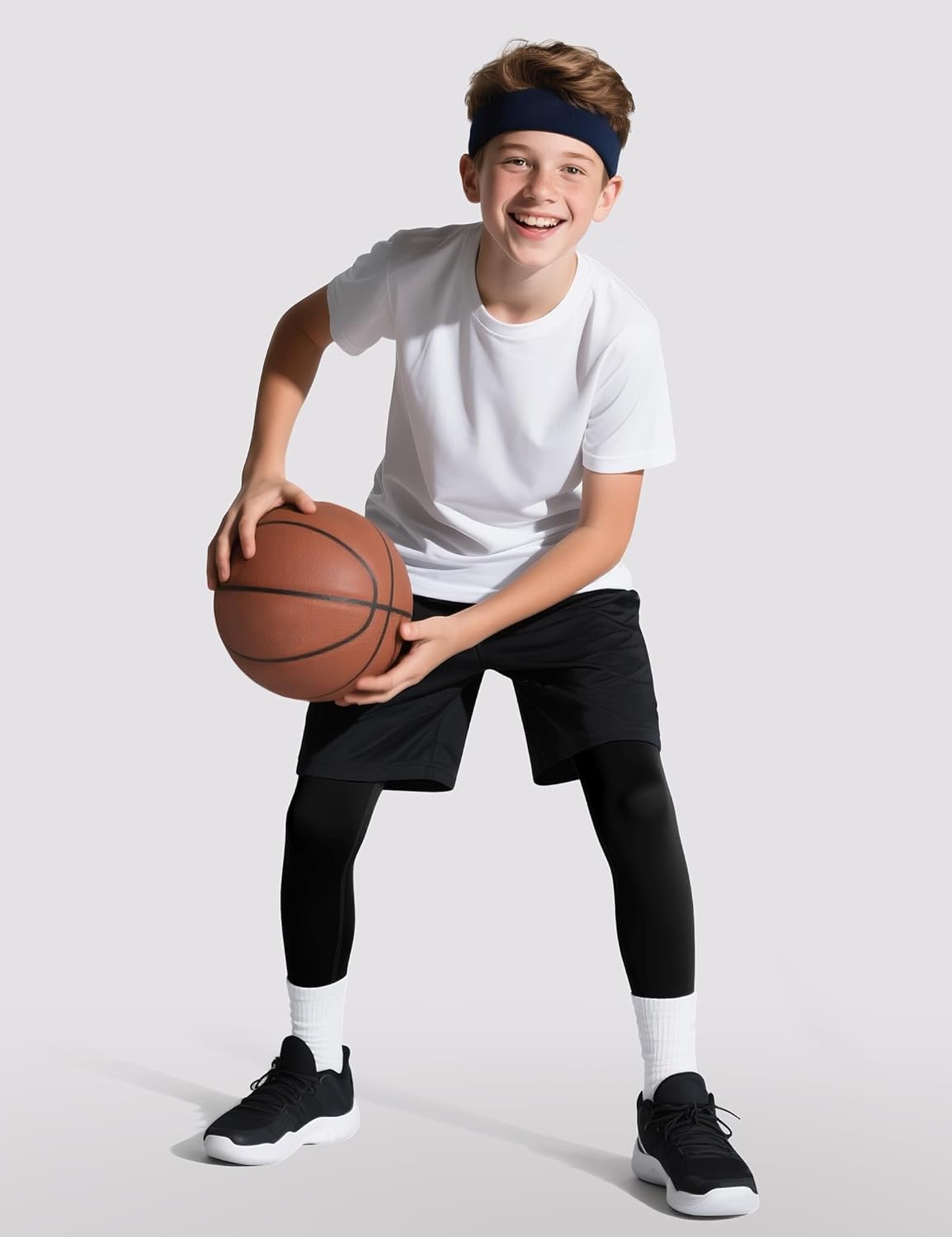 HASMES Boys Compression Leggings Youth Compression Pants Sports Tights Athletic Base Layer for Basketball Football Running - Image 6