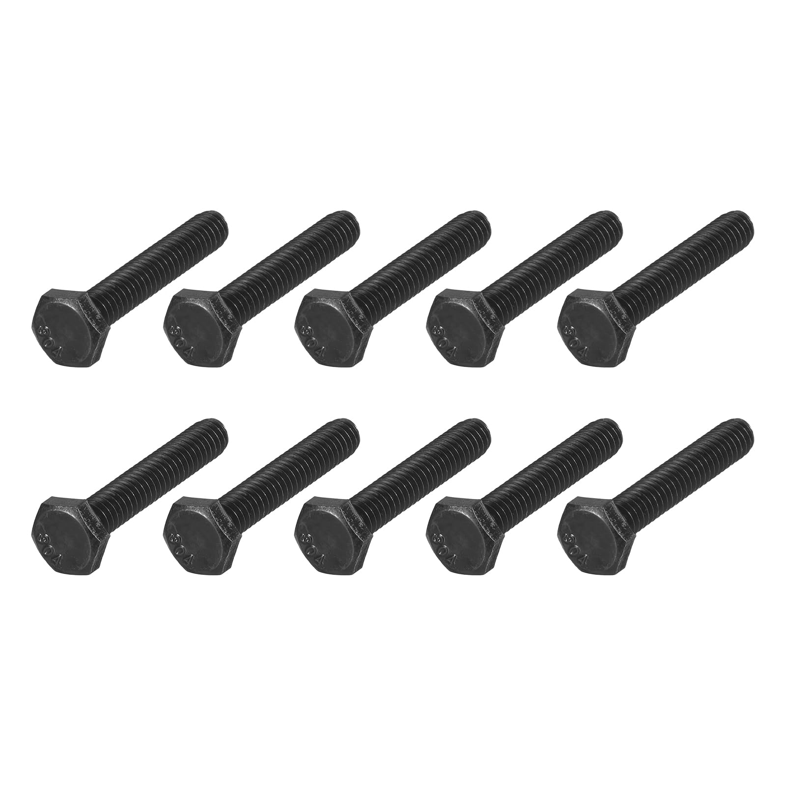 METALLIXITY Hex Head Bolts (1/4-20 x 1-1/2") 10Pcs, 304 Stainless Steel 18-8, Fully Threaded, External Hex Drive