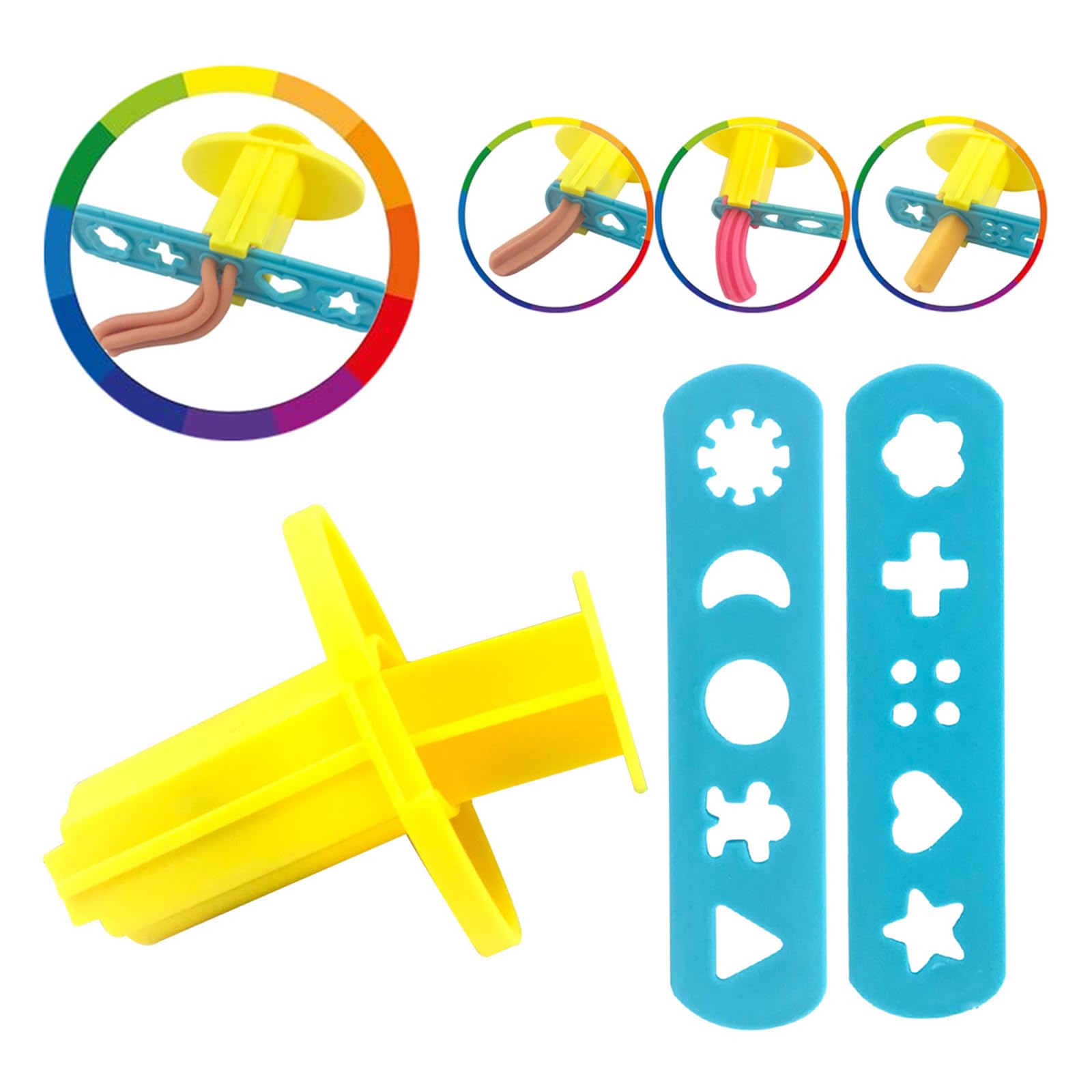 VAIYNWOM Pasta da Modellare per Plastilina, 47 Pezzi Formine Utensili per Plastilina Forme Forbici Mattarello Stampi per Ortaggi Frutta e Dinosauro Animale, Tappetino