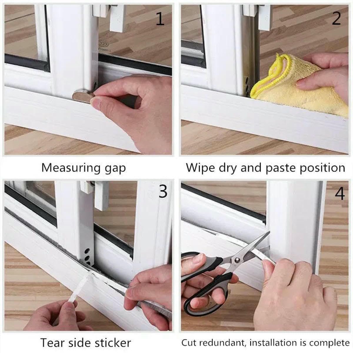 Tira autoadhesiva de cepillo para puertas y ventanas, 20/10/5 metros, para aislamiento acústico y cortavientos, color marrón, 9-23-20M