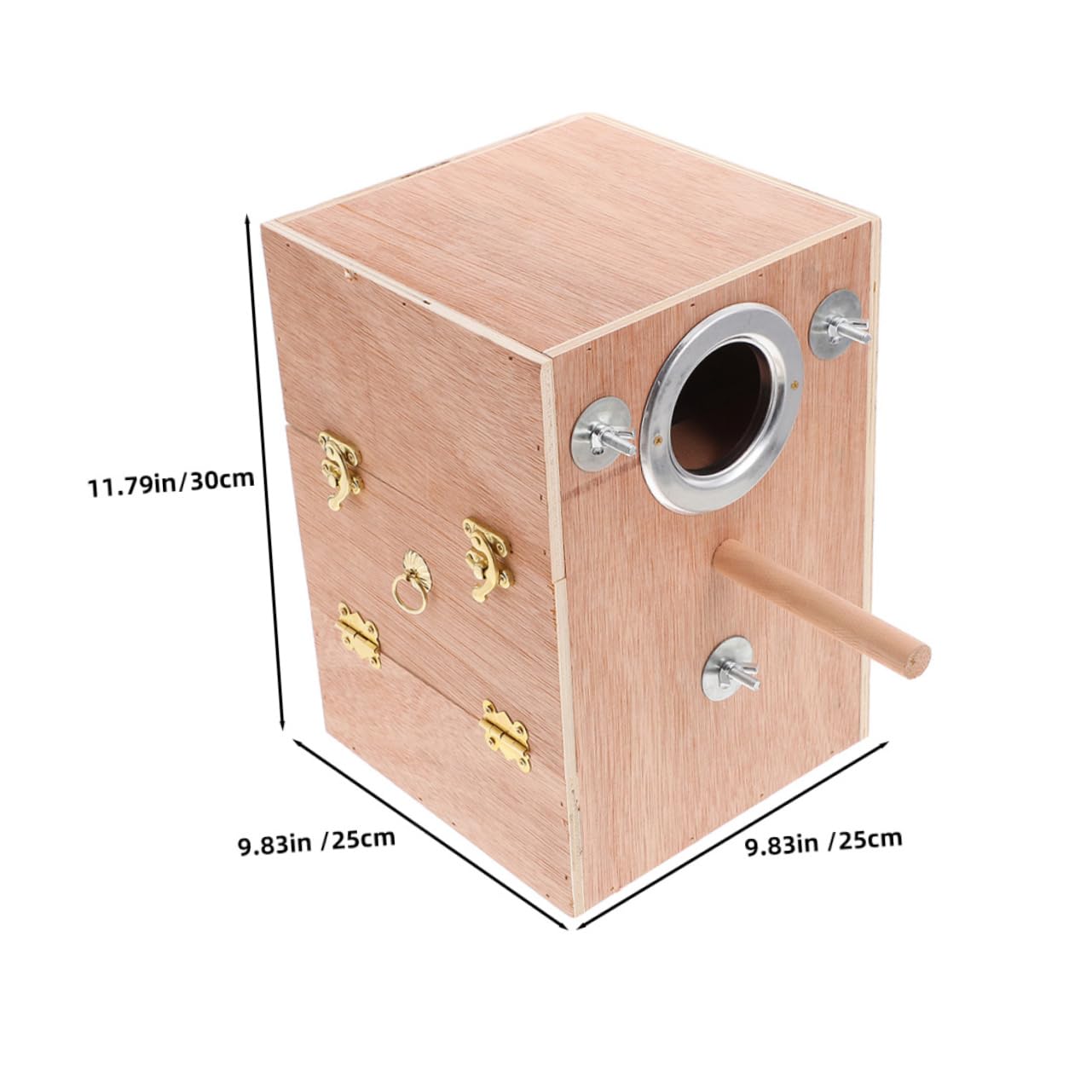 Caja de Cría para Periquitos de Madera con Perchero Diseño Colgante Exterior Ahorra Cálido y Estable para Reproducción de Agapornis Cacatúas y Conures para Invierno