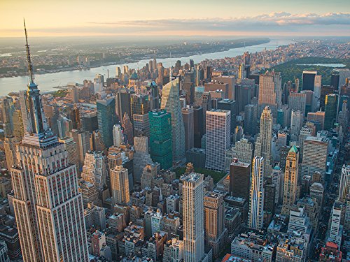 The Art GroupManhattan Morning 60 x 80cm Canvas Print, Cotton Blend, Multi-Colour, 60 x 80 x 3.2 cm