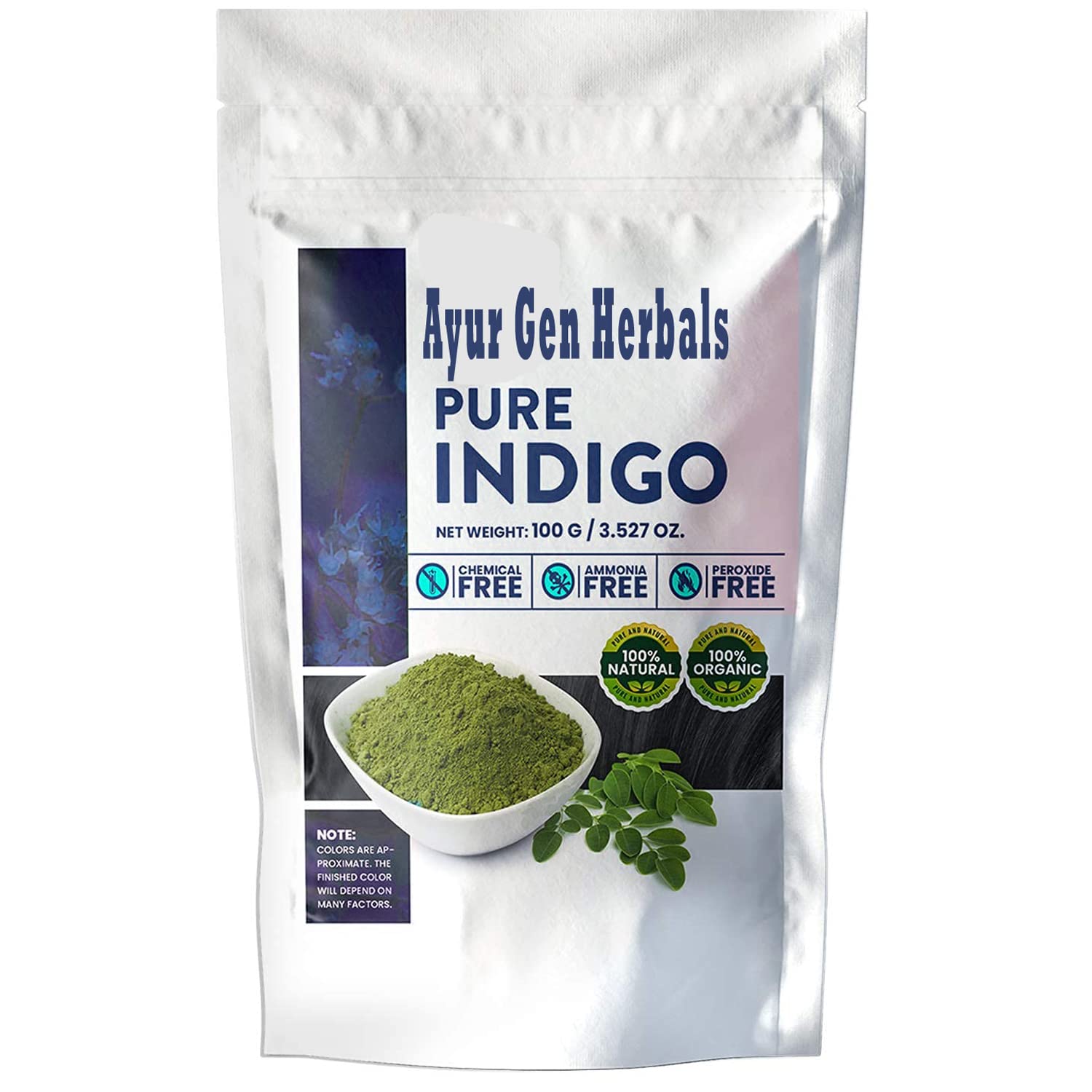 aktivemusli Indigo Leaves Powder Organic for Hair Colour Black, 100g Natural Avuri Leaf Powder, Neela Amari, Neel Patti, Neelayamari, Neli Aku, Indico. Powder-picture-23