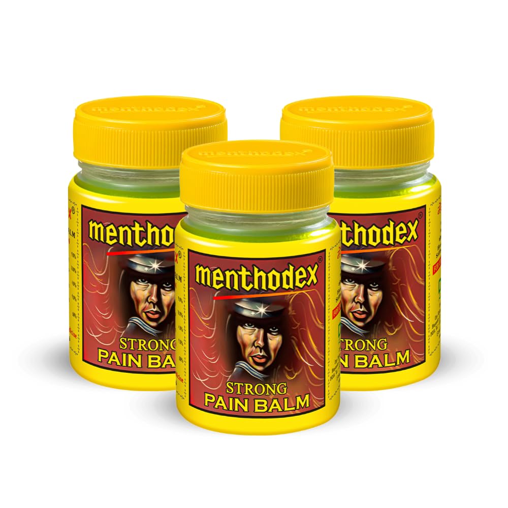 Menthodex Strong Pain Balm - 100gm Pack of 3 | For Joints Pain | Headache | Cough | Cold | Herbal Balm (B0DC3RC1RJ) Amazon Price History, Amazon Price Tracker