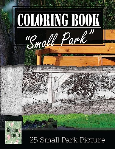 Small Park Citylife Greyscale Photo Adult Coloring Book, Mind Relaxation Stress Relief: Just added color to release your stress and power brain and ... and grown up, 8.5