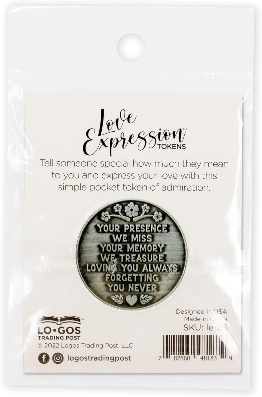 in Loving Memory Memorial Gift, Bulk Pack of 3 Bereavement Love Expression Coins, Pocket Sympathy Coin for Grieving & Remembrance, EDC Reminder Coin, Never Forgotten Token of Encouragement