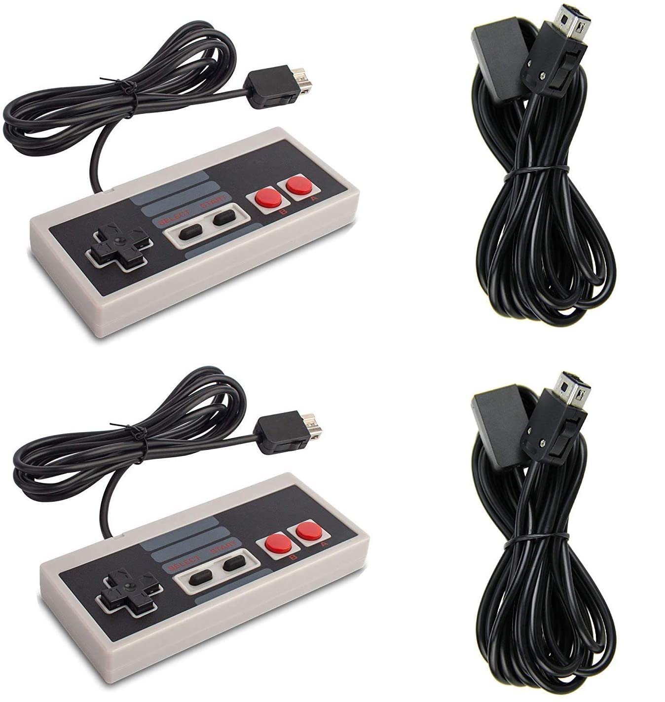 Link-e : 2 X Controlador de Juegos y Cable de Extension Compatible con la Consola Nintendo Mini/Classic NES