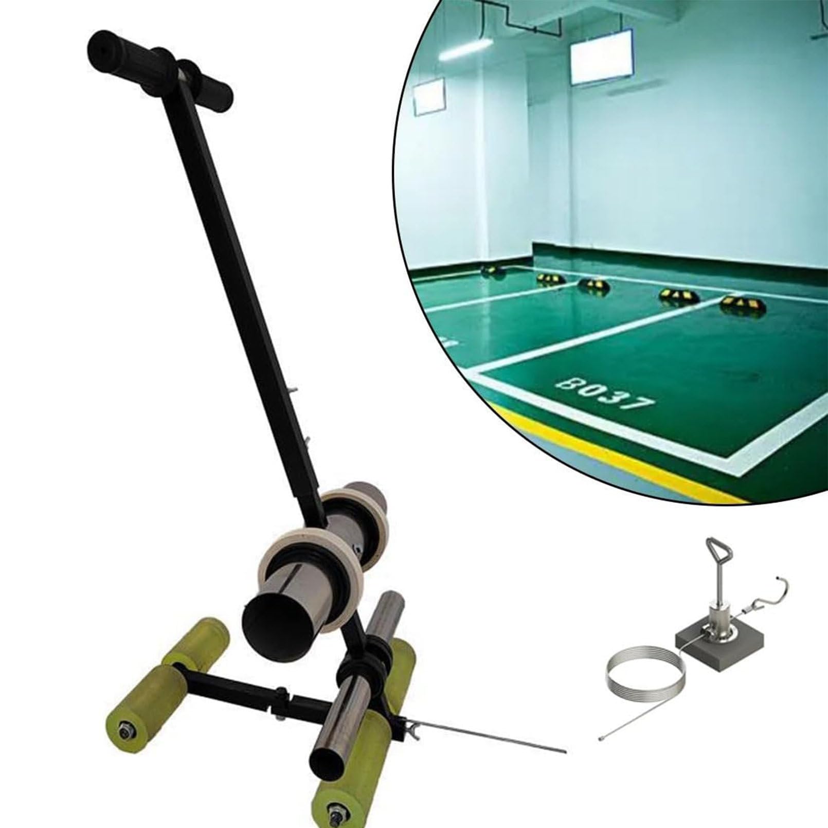 asdchZen Manual Floor Tape Applicator, Tape Line Marking Tool, Lane Marking Applicator, For Line Marking/Spray Painting, For Driveway,Asphalt Or Concrete