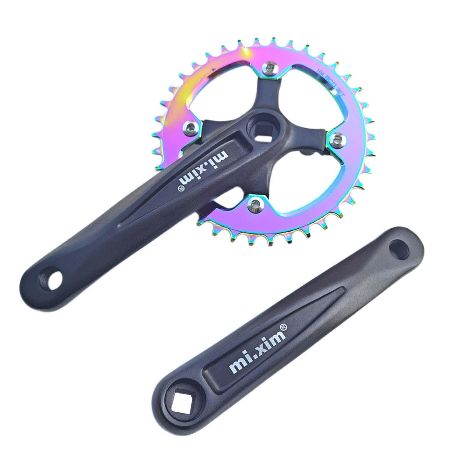Guarnitura per Mountain Bike da Strada, Set di Pedivelle Leggere a 7, 8, 9, 10, 11 E 12 velocità, Corona Rotonda per Bicicletta, Ricambio