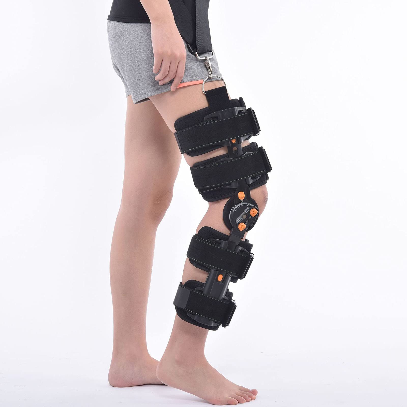 Ortopedyczny Stabilizator Kolana Z Zawiasem, Regulowany Stabilizator Kolana Z Zawiasem, Stabilizator Ortopedyczny Na Urazy Więzadła Krzyżowego Przedniego/Więzadeł/Uraz Sportowy, Po,B-One Size