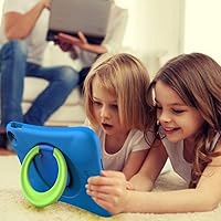 Vista 5 de NLR FUN Pepkoo Funda para niños para iPad, cubierta a prueba de golpes para iPad de 9.7” de 6ª/5ª generación (2018/2017) / iPad Air 2 / iPad Air