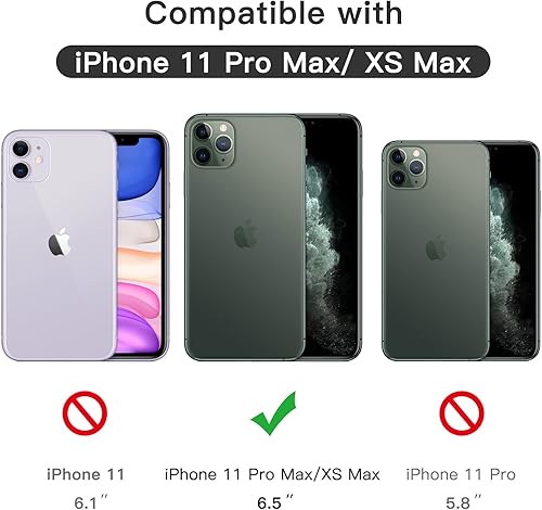 Miniatura 3 de JETech Protector de pantalla de cobertura completa para iPhone 11 Pro Max/iPhone XS Max de 6.5 pulgadas, borde negro, película de vidrio templado