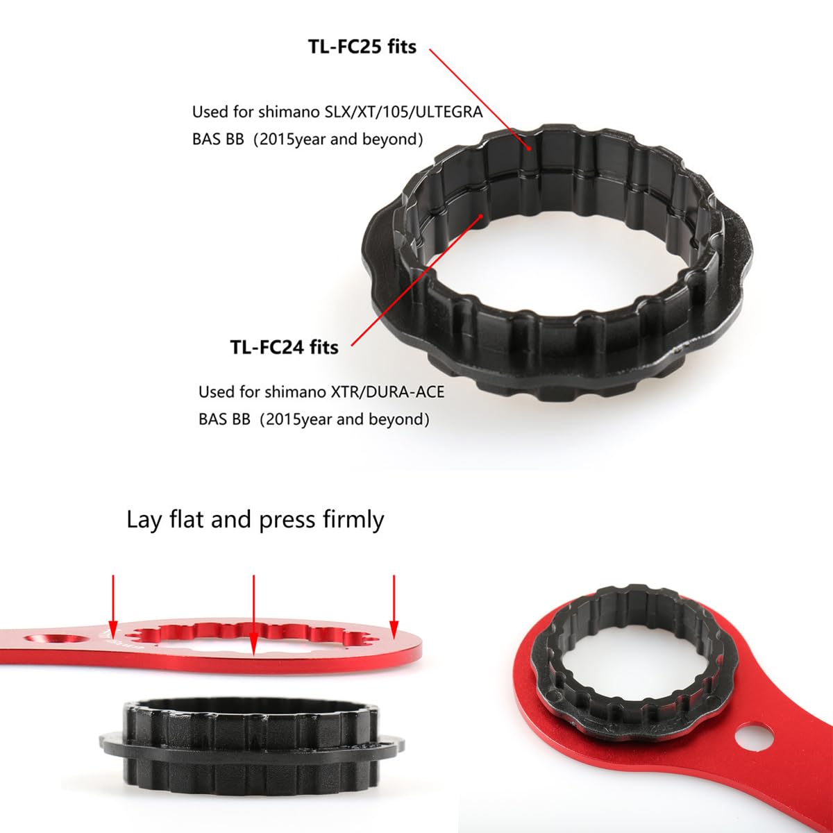 Chiave Per Guarnitura Mountain Bike - Chiave Center Lock In Lega Alluminio 6061, Colore Rosso, Per Riparazioni Bici - Foto 10